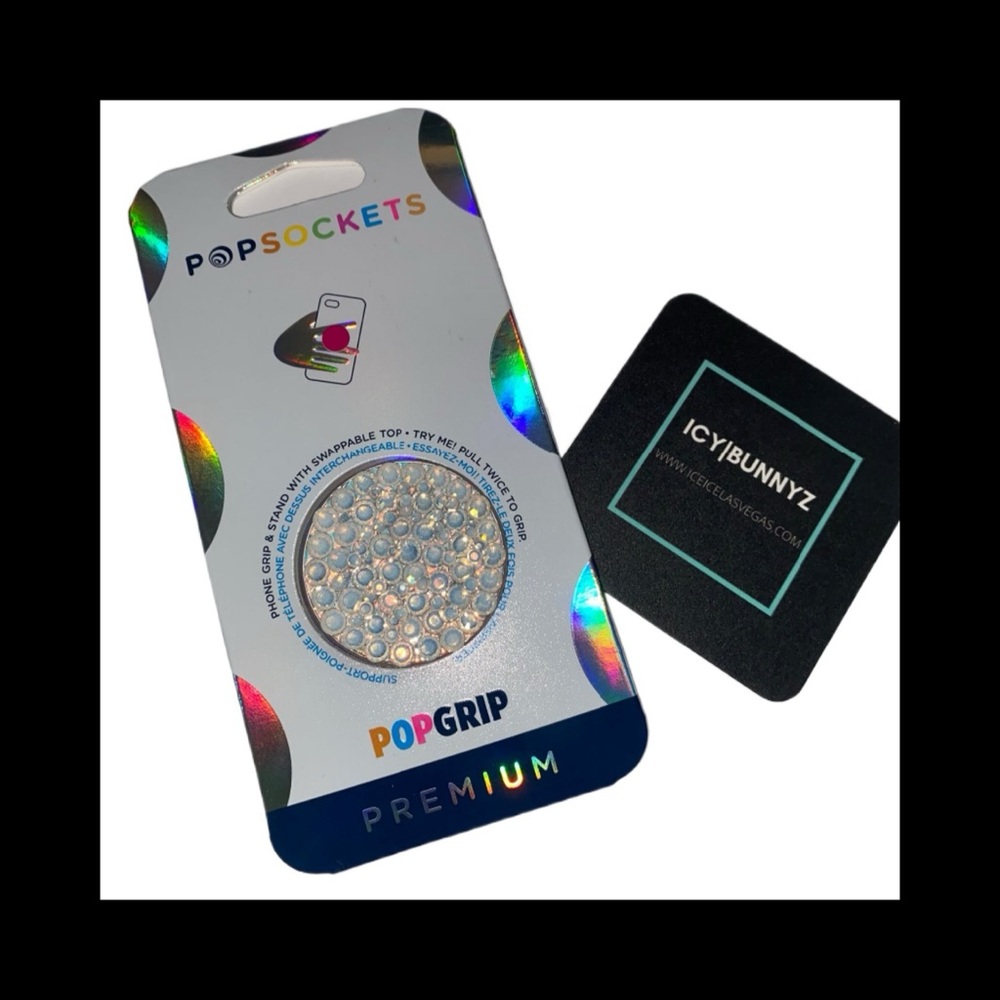 Opal Luxe Crystal PopSocket Phone Holder Grip New